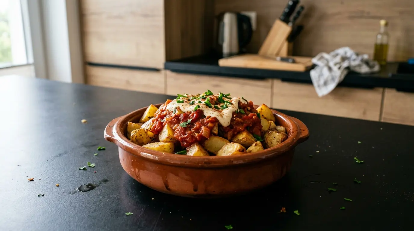 Patatas bravas z pikantnym sosem pomidorowym