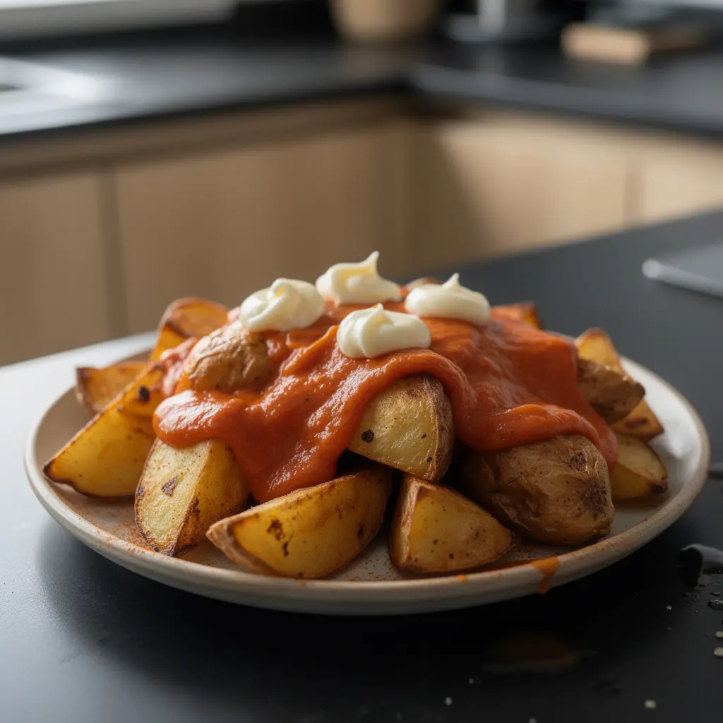 Patatas bravas z pikantnym sosem pomidorowym