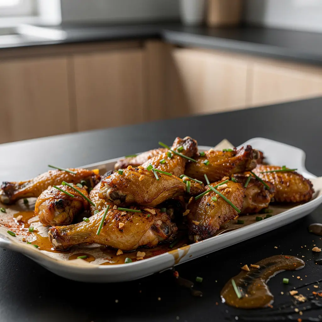 Pieczone skrzydełka z miodem i musztardą po amerykańsku