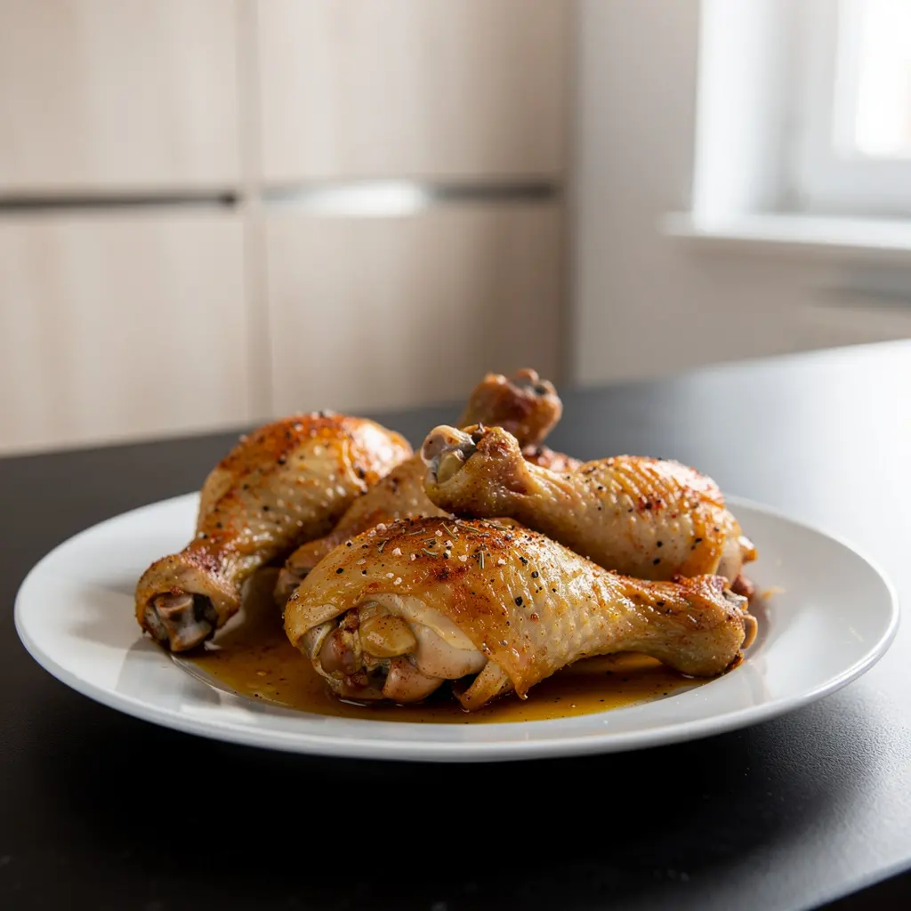 Pieczone udka z kurczaka w marynacie miodowo-musztardowej