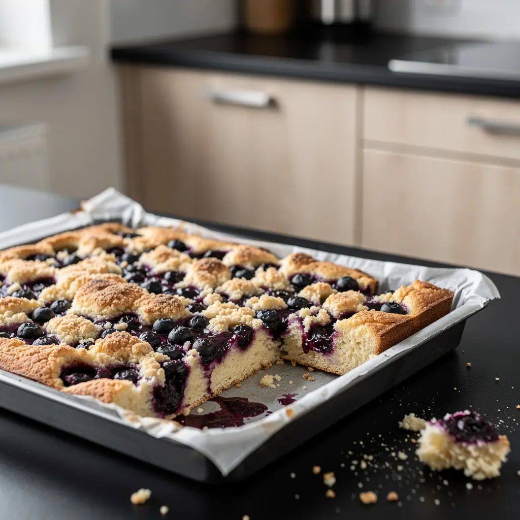 Placek drożdżowy z jagodami i kruszonką