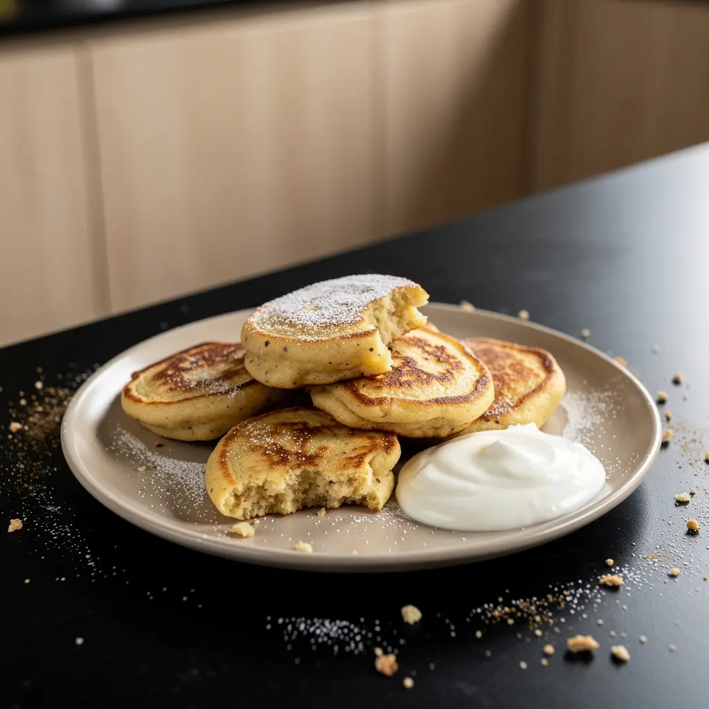 Placki z kaszy manny z jabłkiem i cynamonem