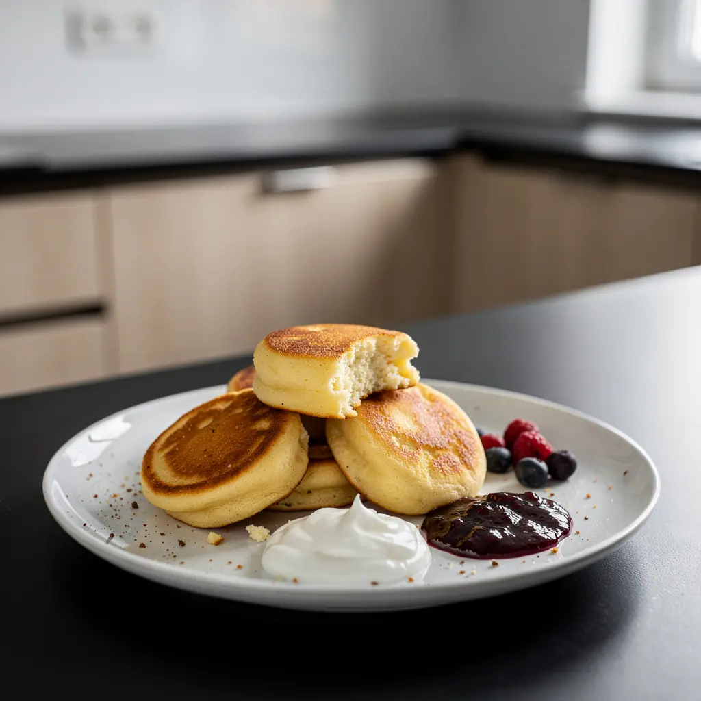Sweet Cottage Cheese and Semolina Pancakes