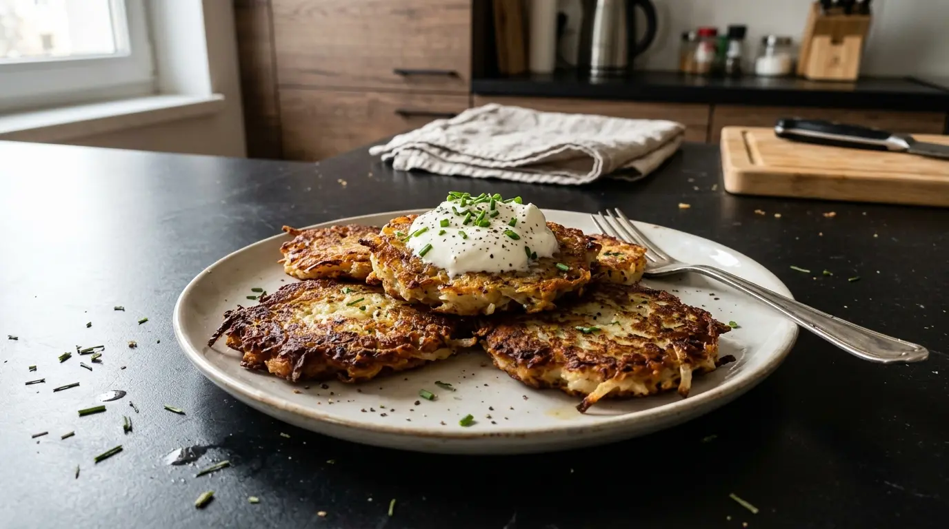 Placki ziemniaczane z kwaśną śmietaną