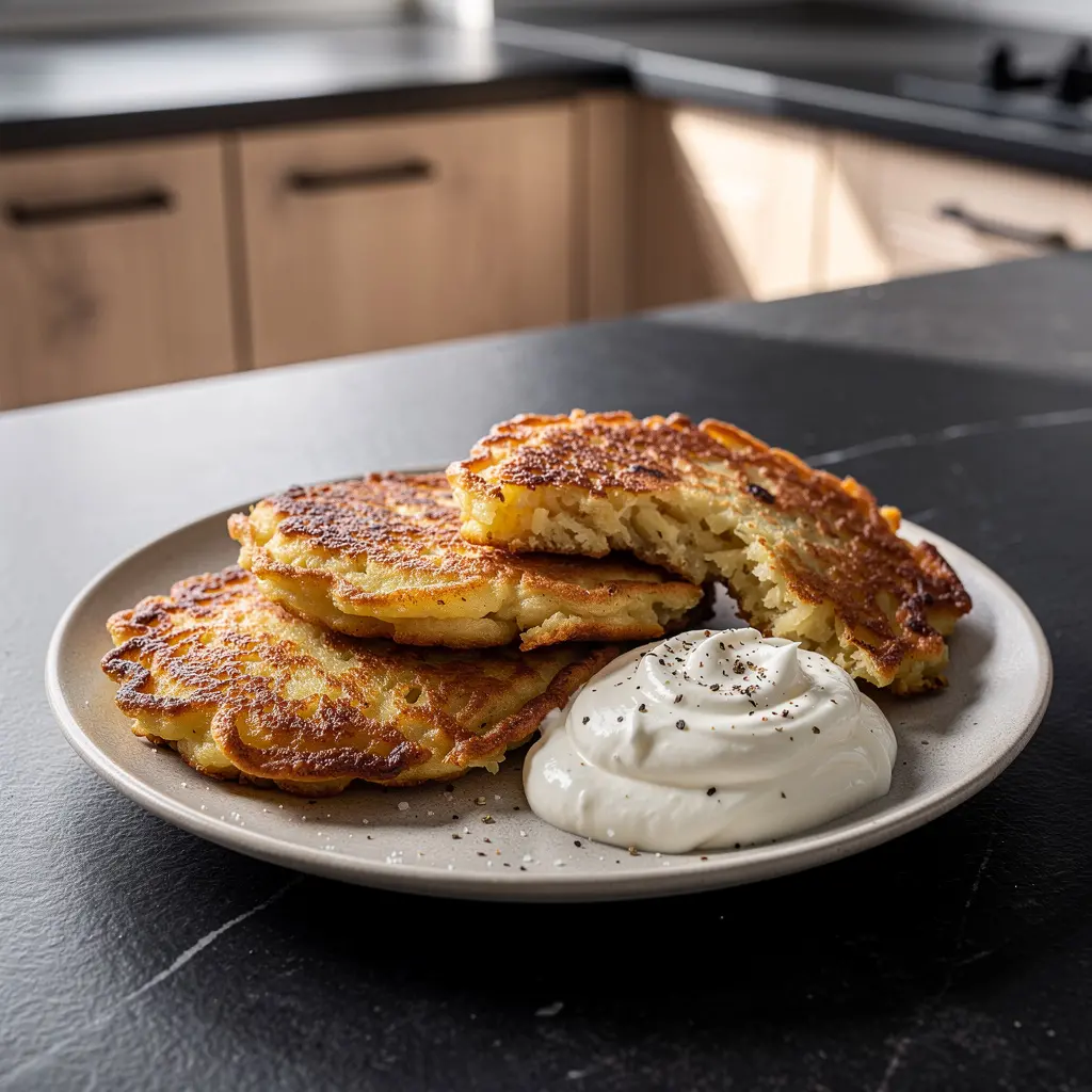Potato Pancakes with Sour Cream