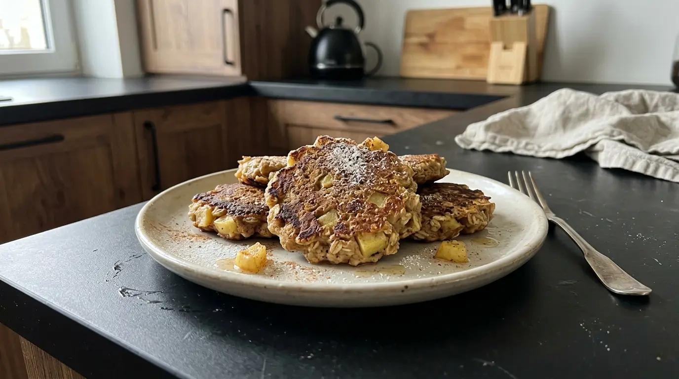 Placuszki owsiane z jabłkiem i cynamonem