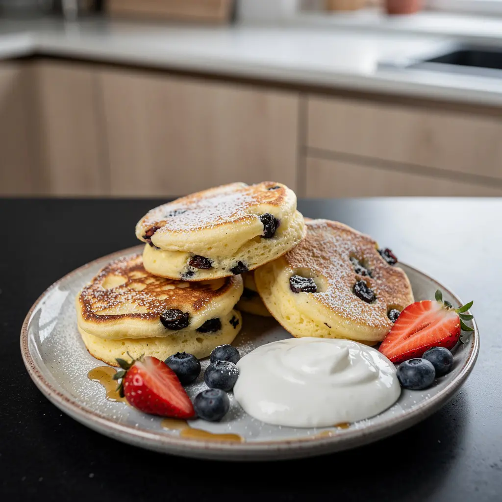 Placuszki twarogowe z rodzynkami