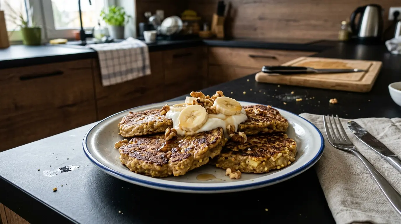 Frittelle di miglio con banana per una colazione dolce