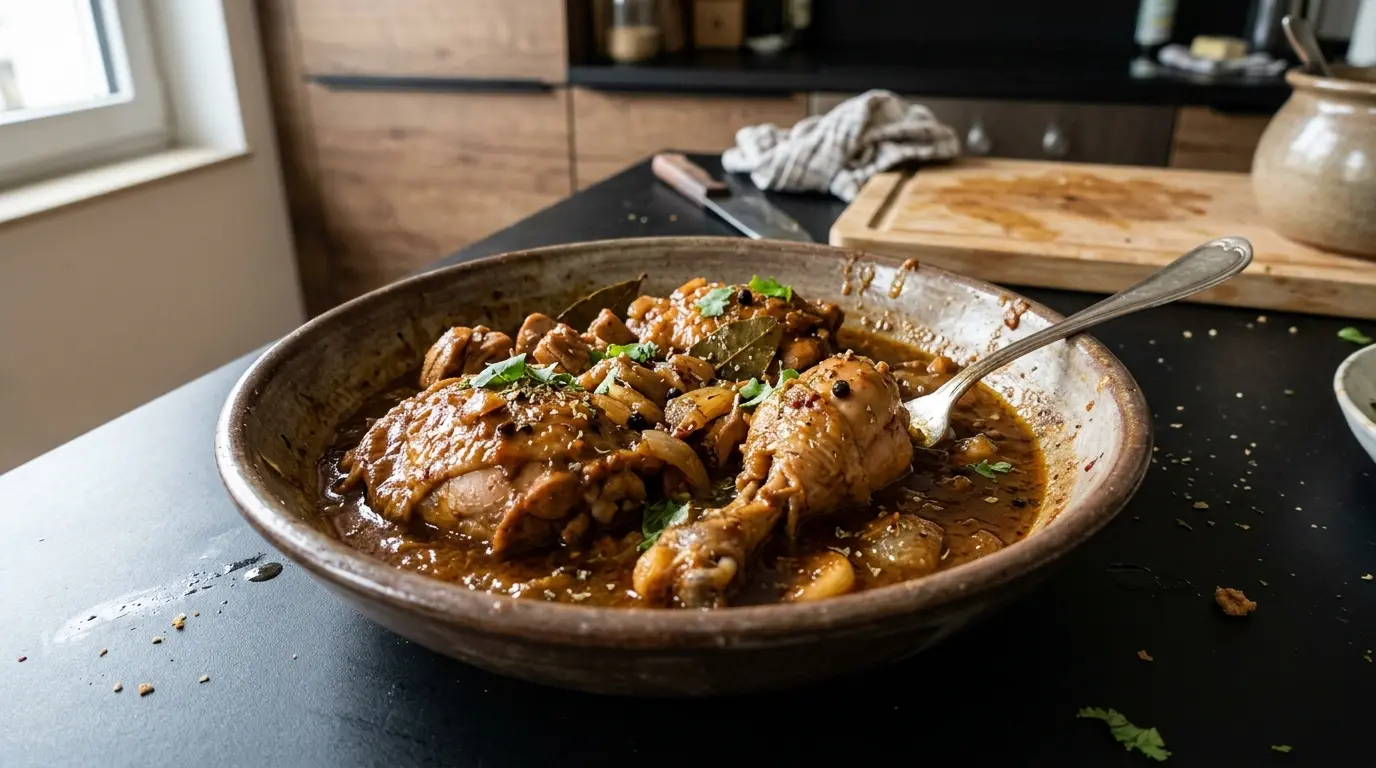 Pollo adobo – kurczak duszony w sosie z chili i octu