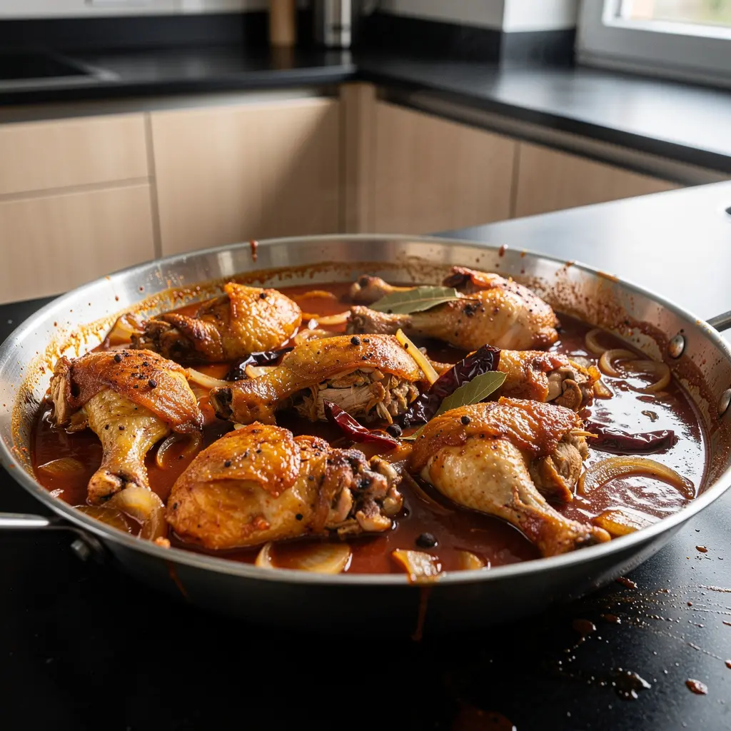 Pollo adobo – kurczak duszony w sosie z chili i octu