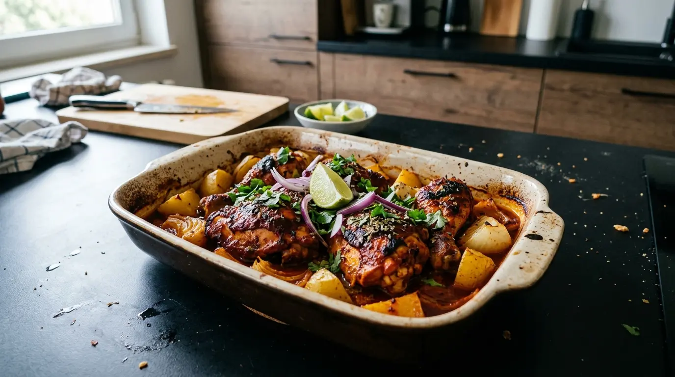 Pollo al achiote – kurczak w czerwonej marynacie cytrusowej