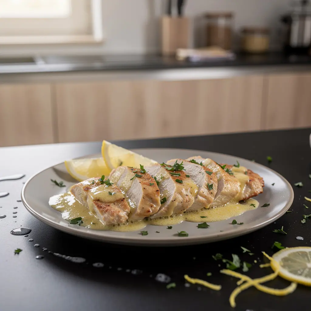 Pollo al limone – kurczak w sosie cytrynowo-winnym