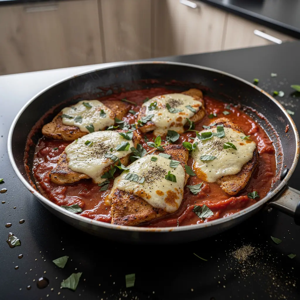 Pollo alla pizzaiola – kurczak w sosie pomidorowym z oregano