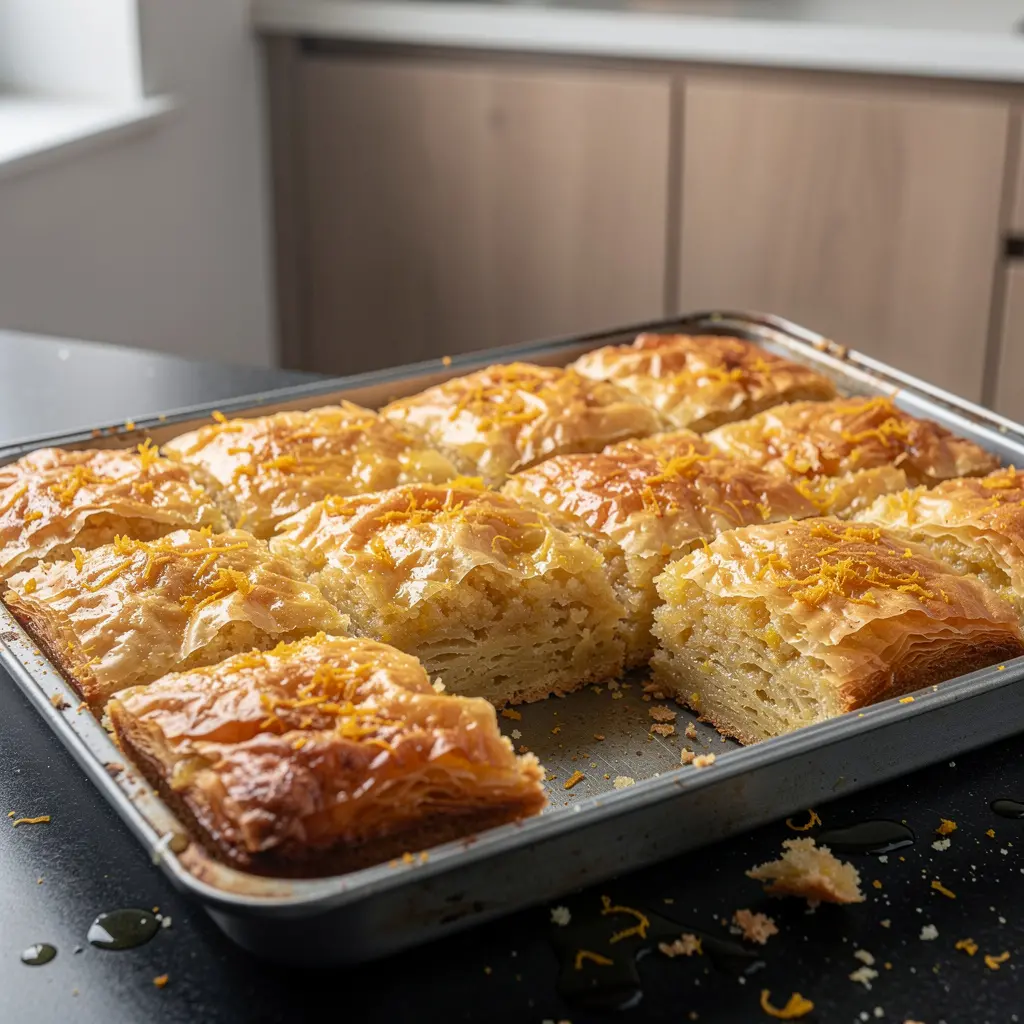 Portokalopita – Greek yogurt cake with oranges and filo pastry