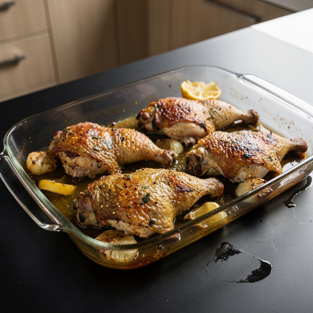 Poulet rôti à la moutarde et miel – kurczak pieczony w musztardowo-miodowej marynacie