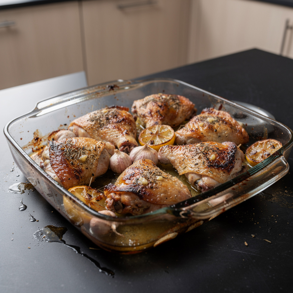 Poulet rôti aux herbes de Provence – pieczone udka z kurczaka z ziołami prowansalskimi