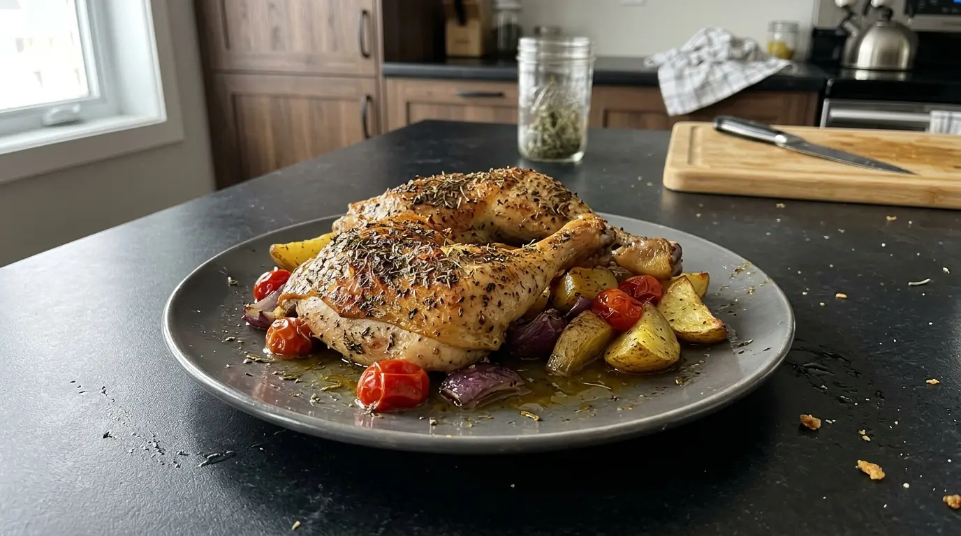 Poulet rôti aux herbes de Provence – pieczone udka z kurczaka z ziołami prowansalskimi