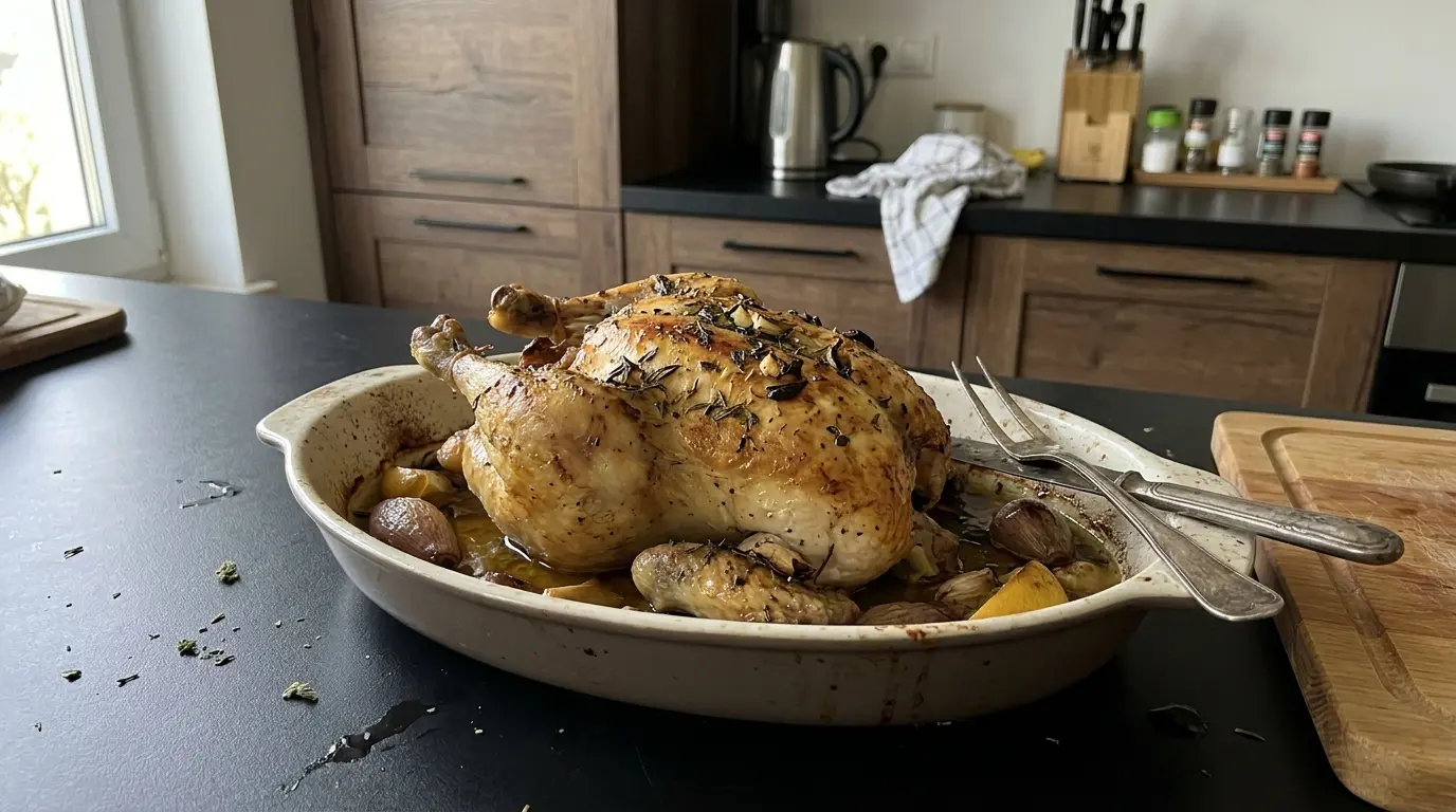 Poulet rôti aux herbes – pieczony kurczak z ziołami po francusku