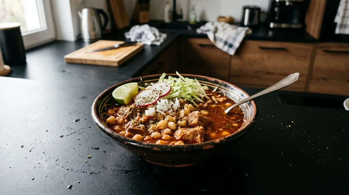 Pozole rojo con cerdo