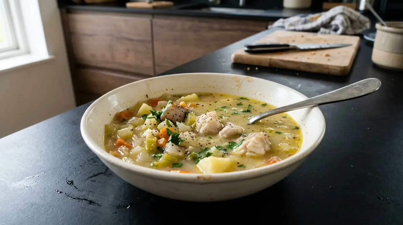 Psarosoupa – grecka zupa rybna z warzywami i cytryną