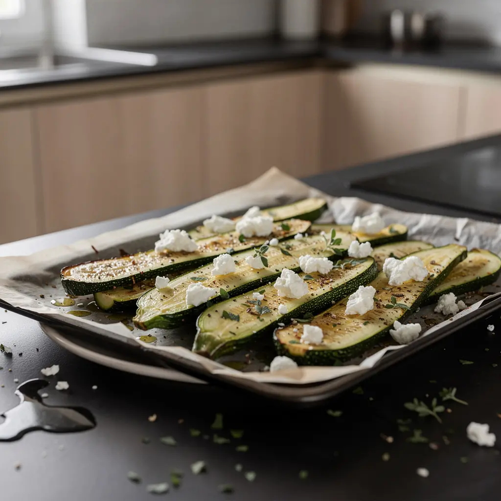 Psito kolokithi – pieczona cukinia po grecku z fetą i ziołami