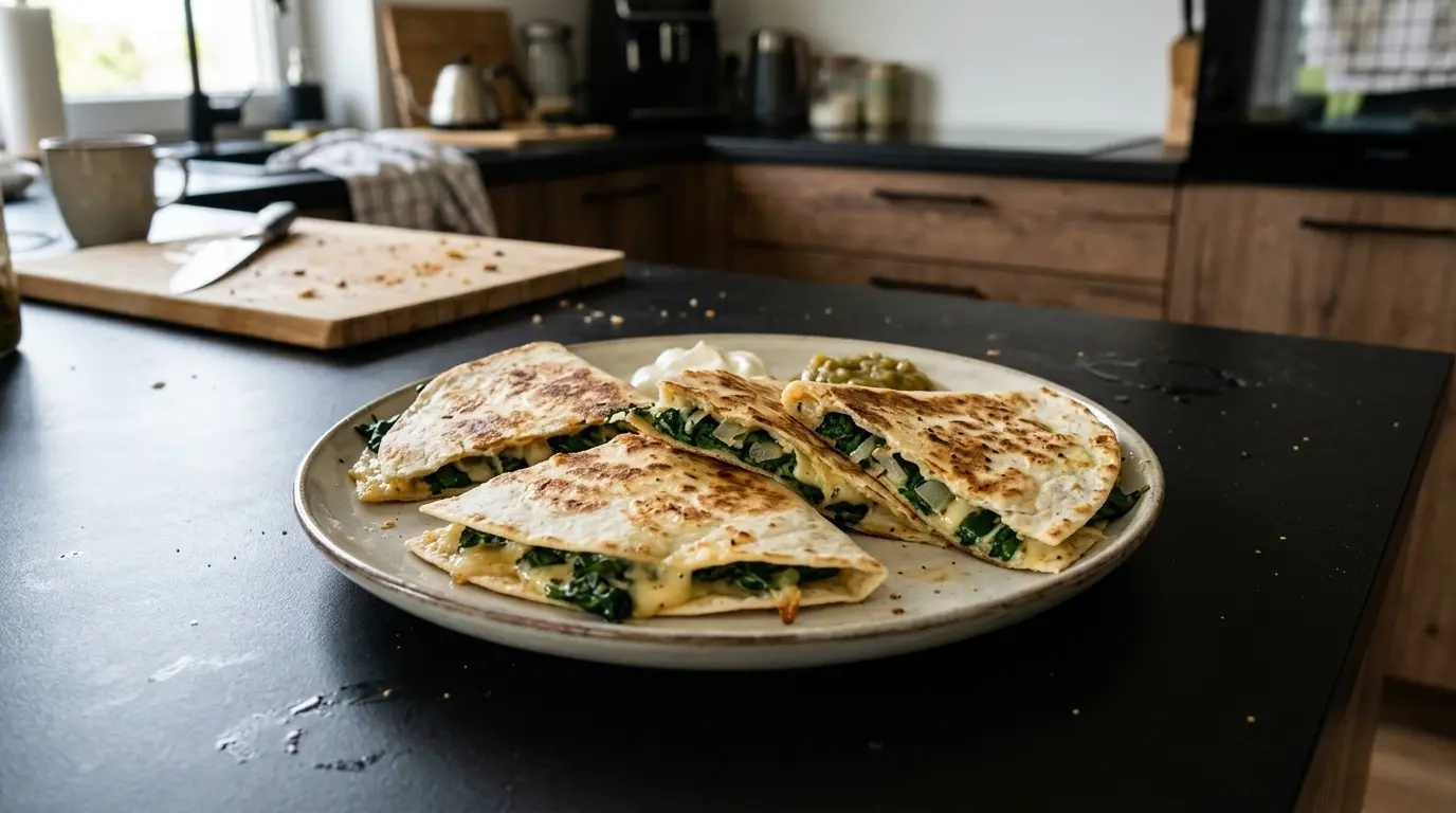 Quesadillas de espinaca – quesadillas ze szpinakiem i serem
