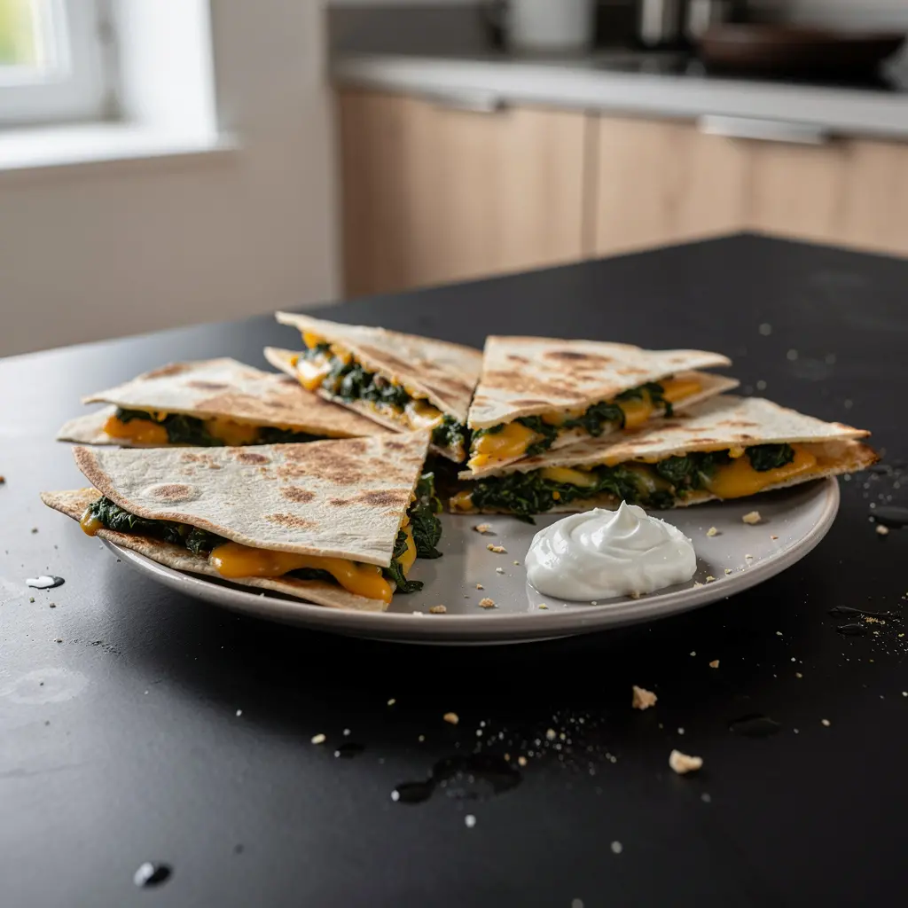 Quesadillas de espinaca – quesadillas ze szpinakiem i serem