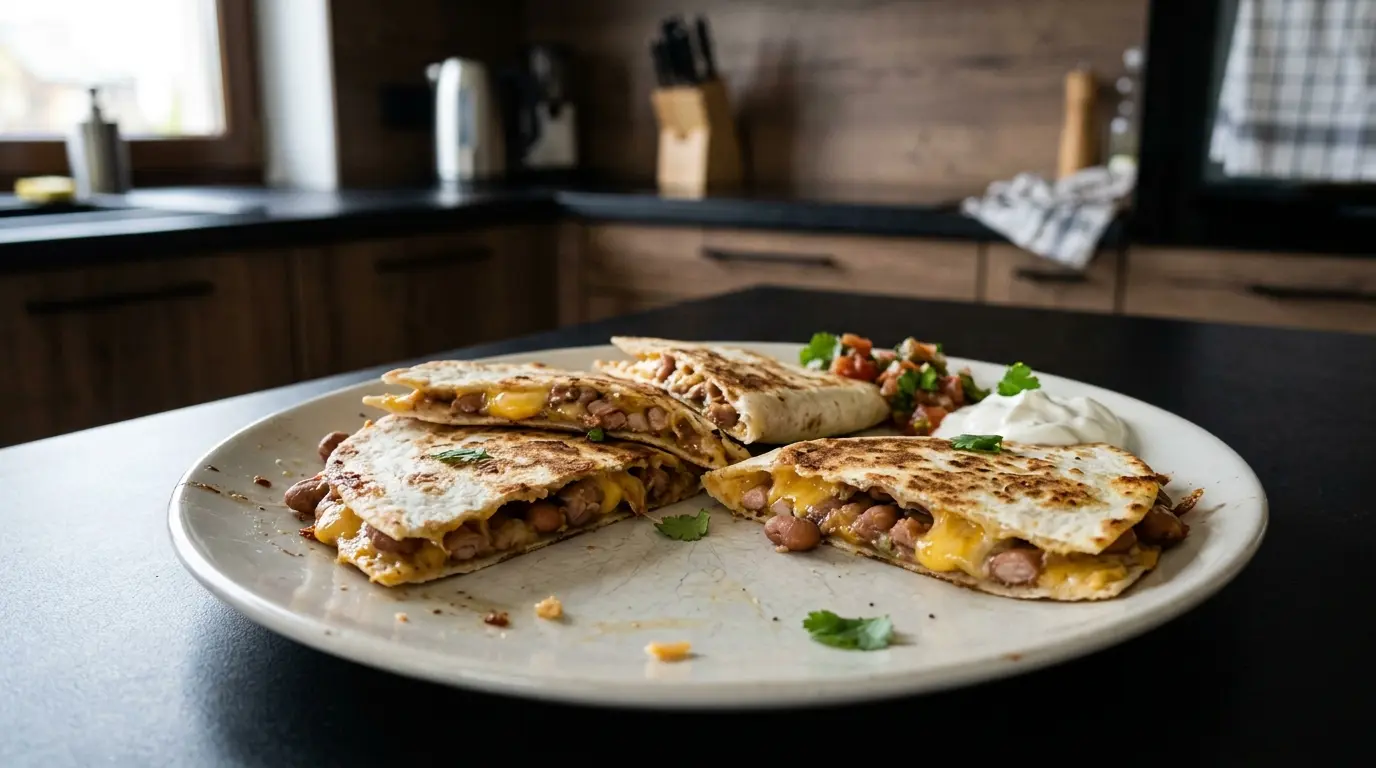 Quesadillas z fasolą pinto i serem