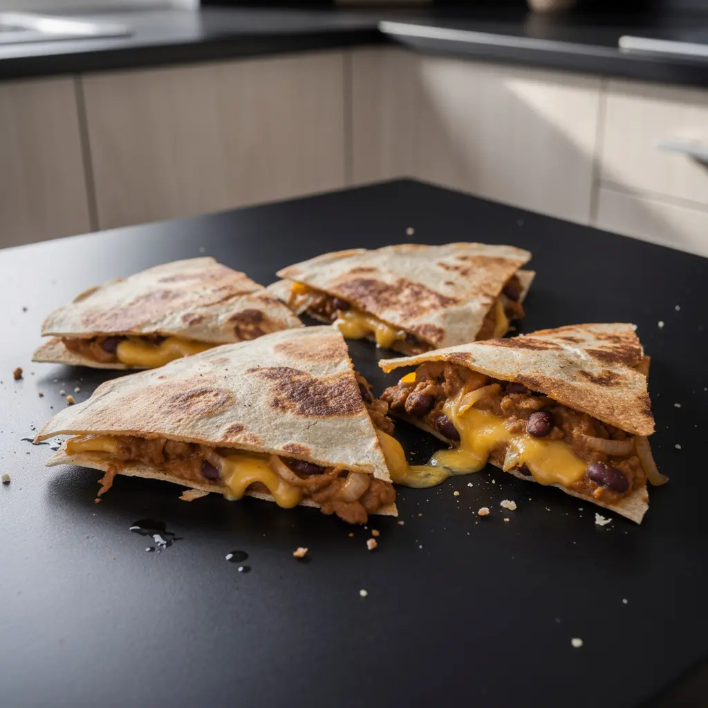 Quesadillas z fasolą pinto i serem
