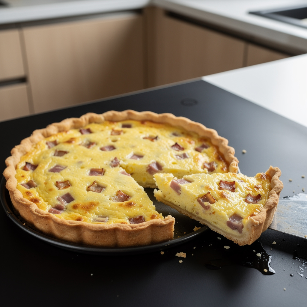 Quiche lorraine z boczkiem i serem