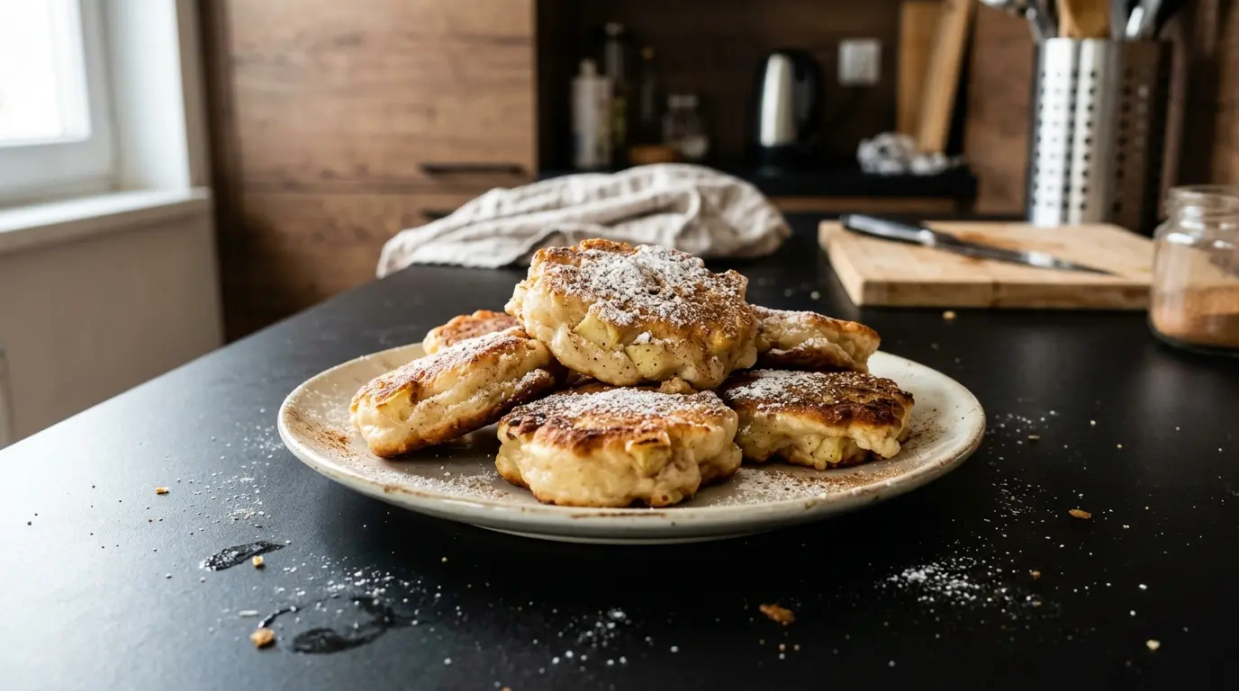 Racuchy drożdżowe z jabłkami