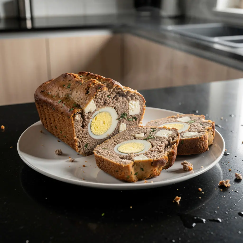 Rolo kima – grecka pieczeń rzymska z jajkiem i fetą