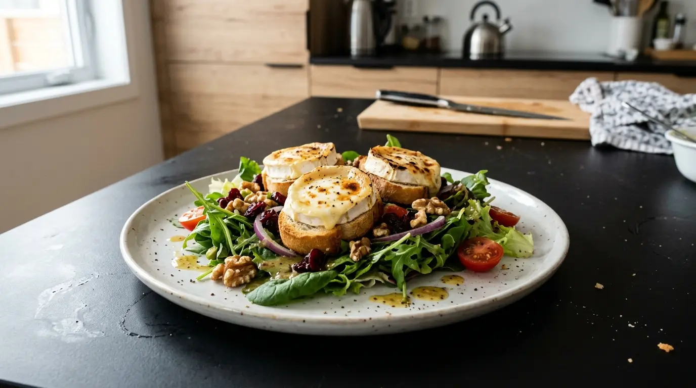 Salade de chèvre chaud – sałatka z ciepłym kozim serem