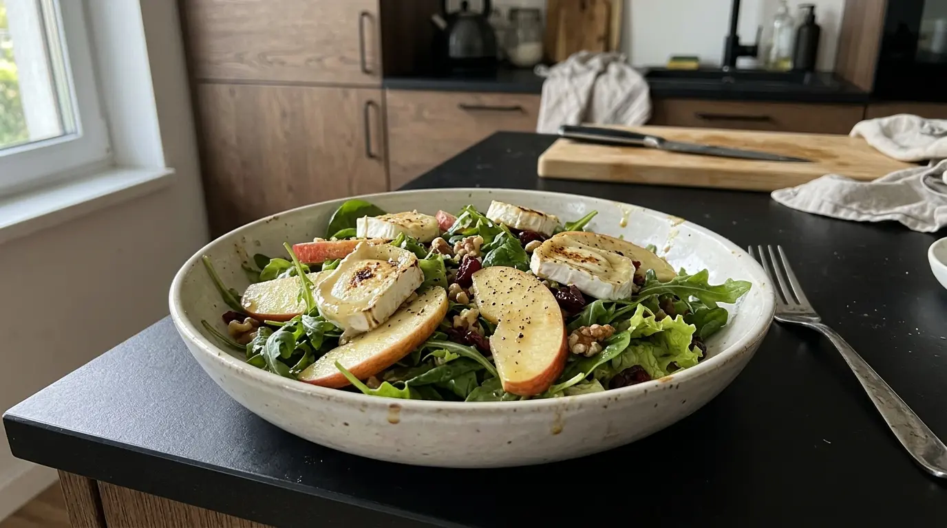 Salade de chèvre et pommes – sałatka z kozim serem i jabłkiem