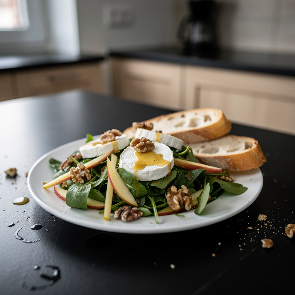 Salade de chèvre et pommes – sałatka z kozim serem i jabłkiem