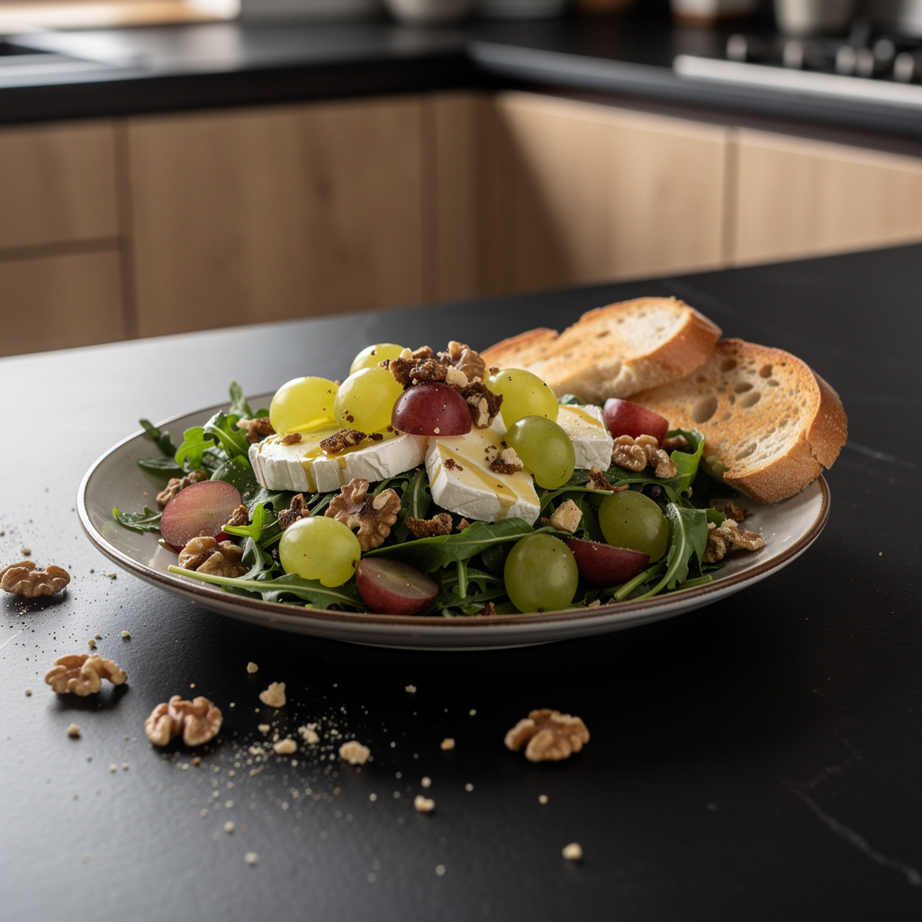 Salade de chèvre et raisins z orzechami włoskimi