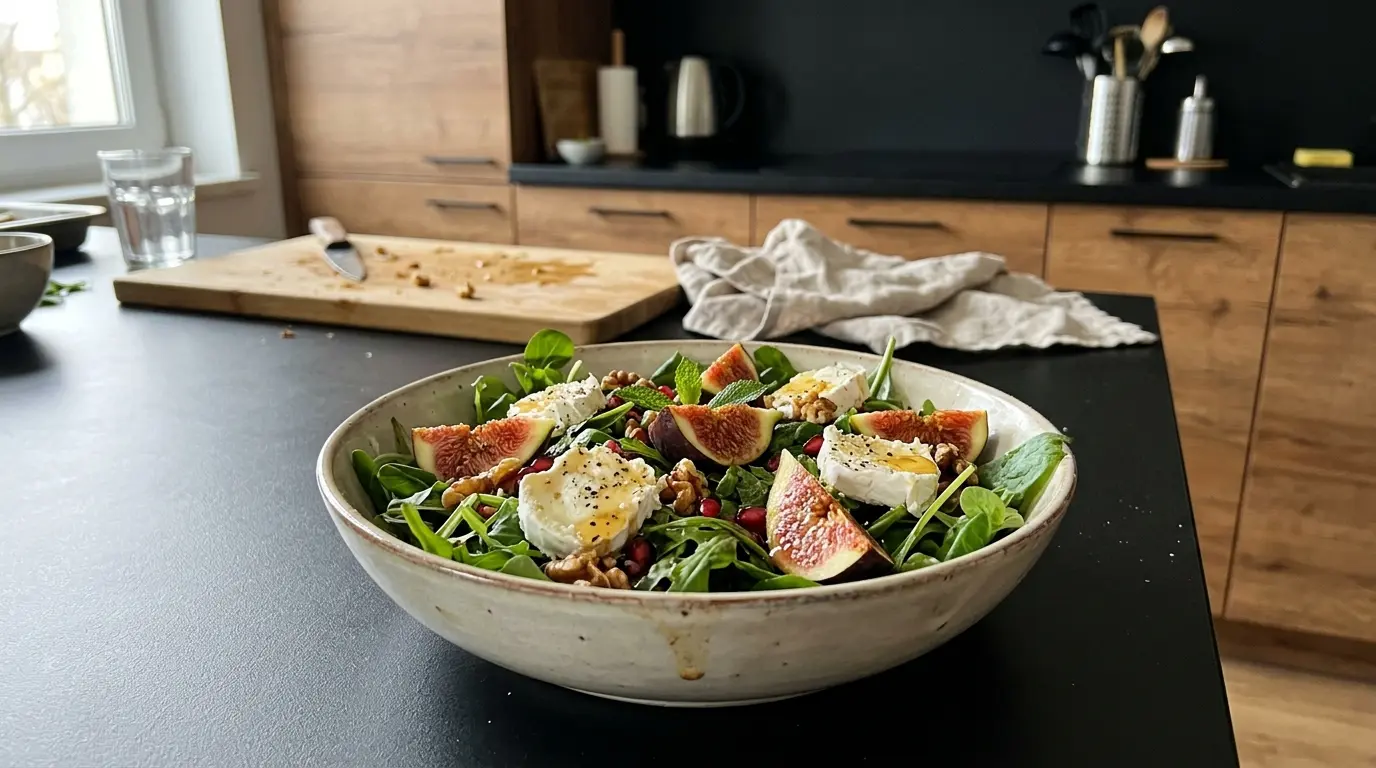 Salade de chèvre frais et figues – sałatka z kozim serem i figami