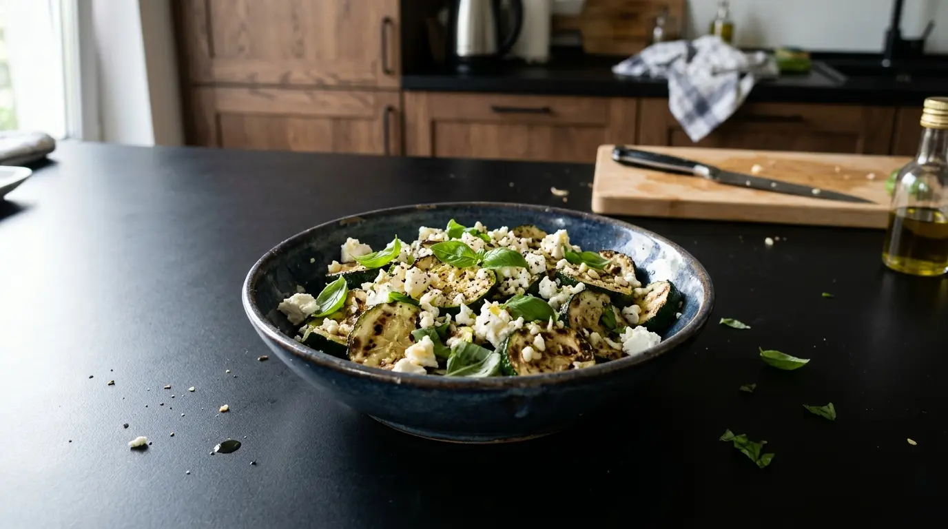 Salade de courgettes grillées et feta – sałatka z grillowanej cukinii i sera