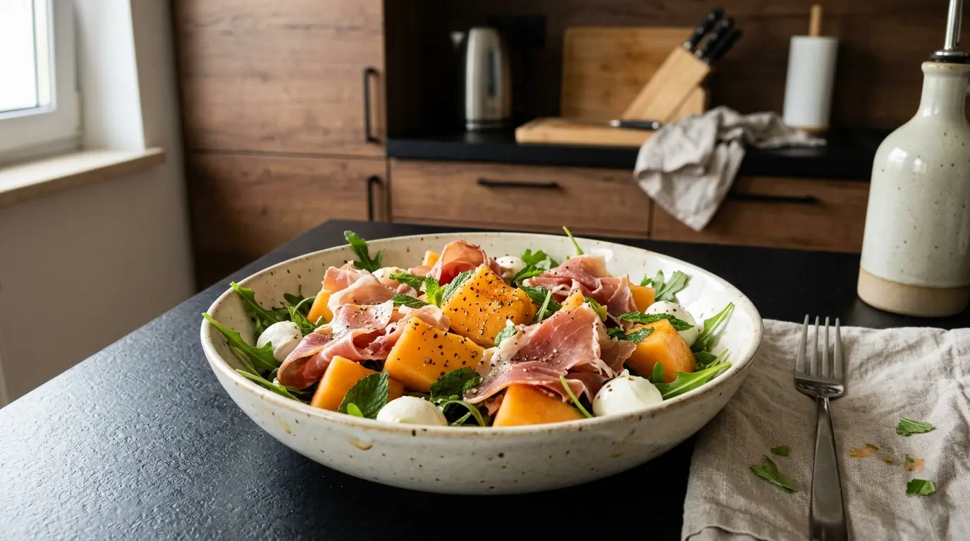 Salade de melon et jambon cru – francuska sałatka z melonem i szynką