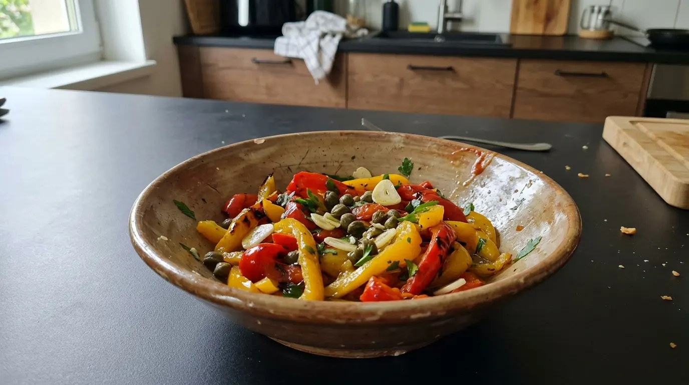 Ensalada de pimientos asados al estilo francés