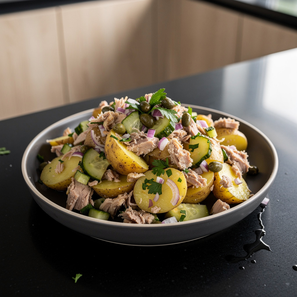 Salade de pommes de terre au thon – salade de pommes de terre au thon à la française