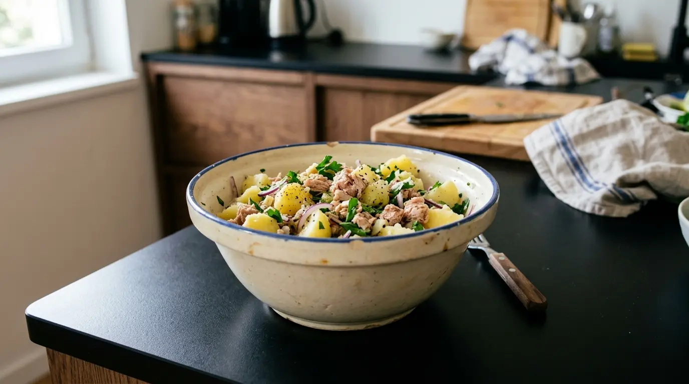 Salade de pommes de terre au thon – French potato salad with tuna