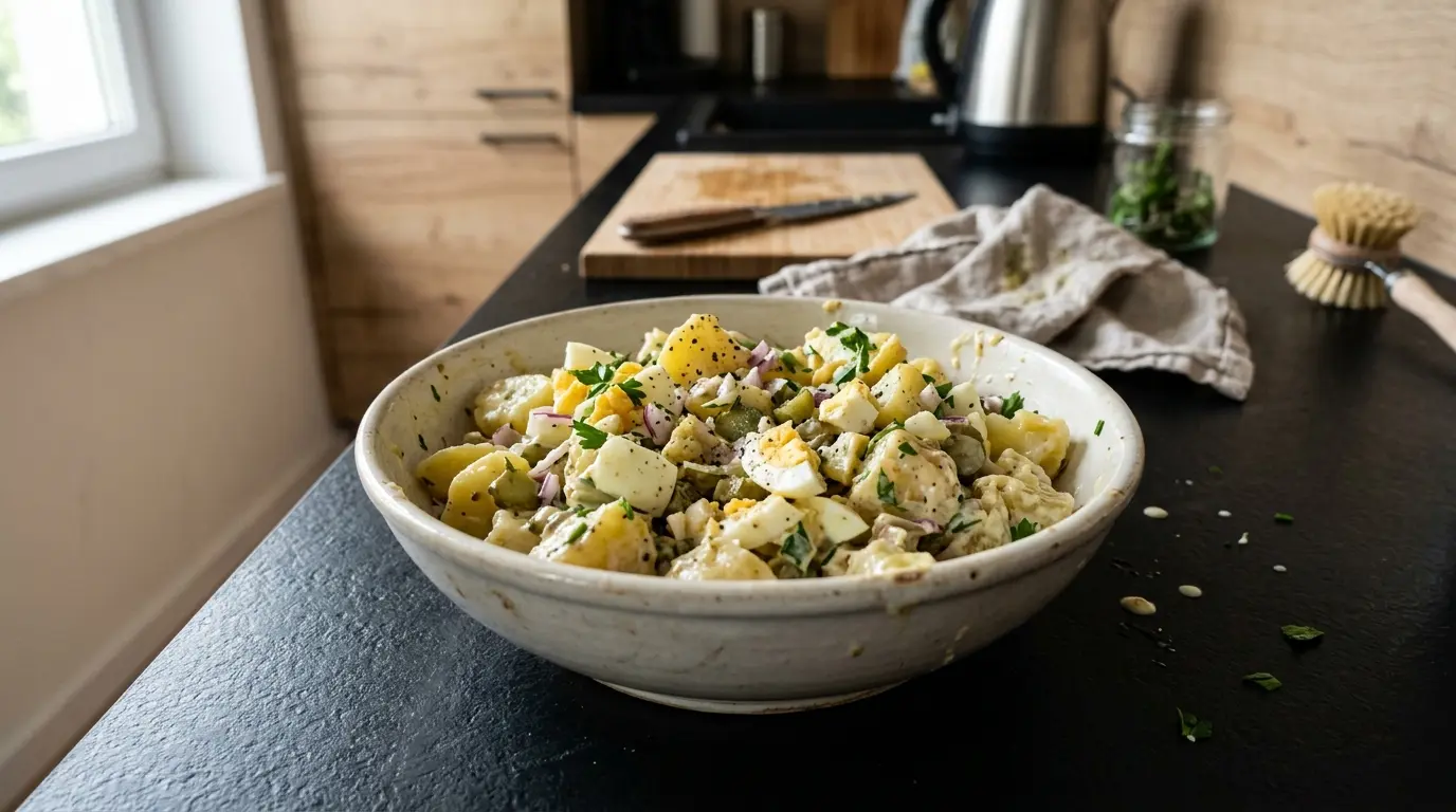 Salade de pommes de terre et œufs – French potato salad with egg