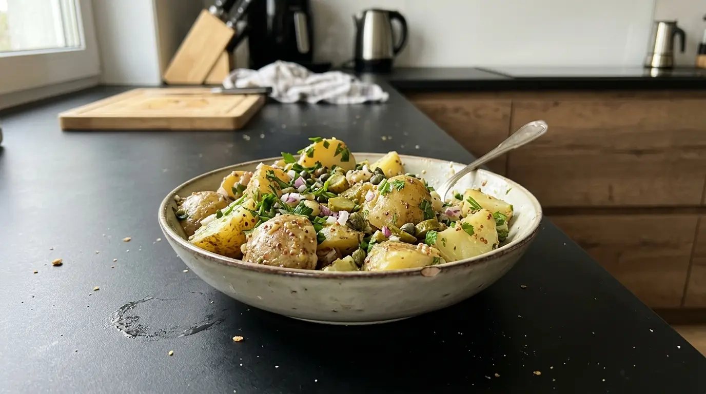 Salade de pommes de terre – francuska sałatka ziemniaczana z musztardą