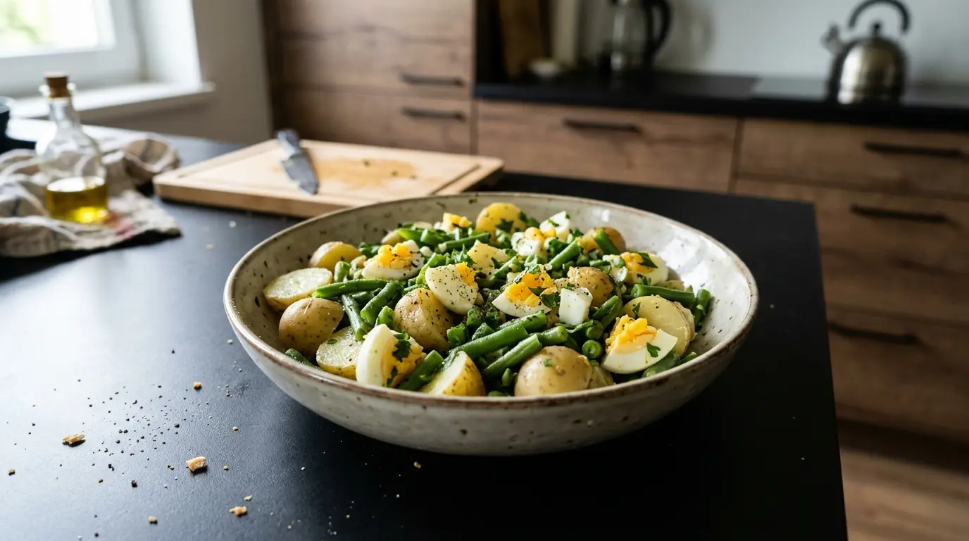 New Potato Salad with Green Beans and Egg