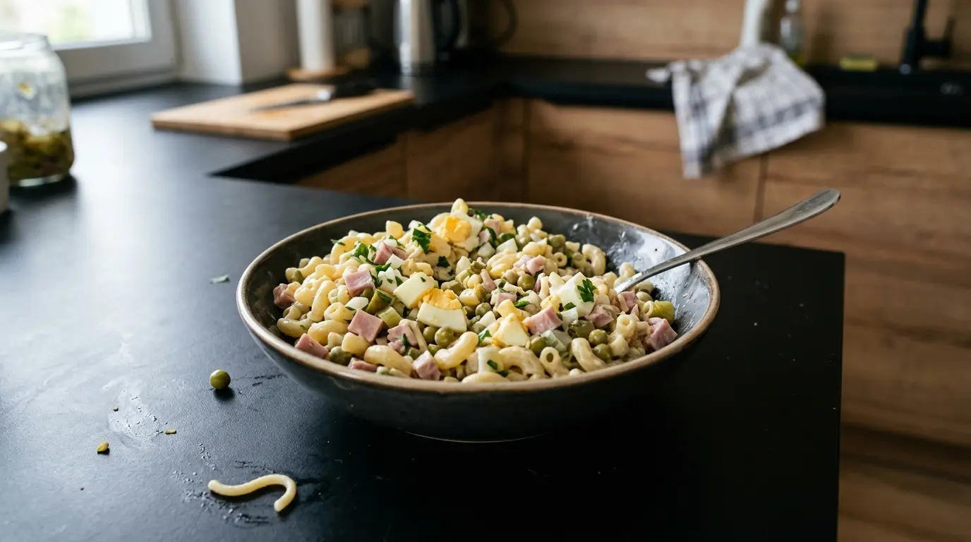 German Pasta Salad with Ham