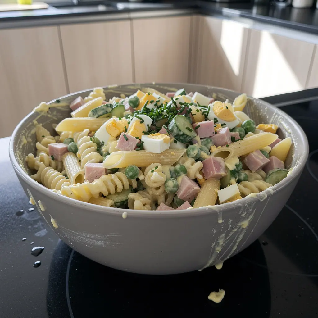Salade de pâtes au jambon à l’allemande