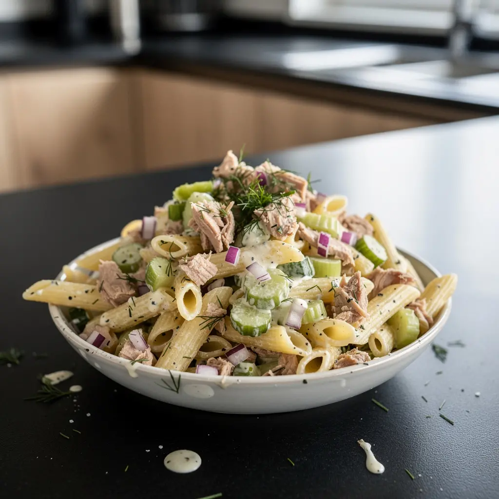 Pasta Salad with Tuna and Celery