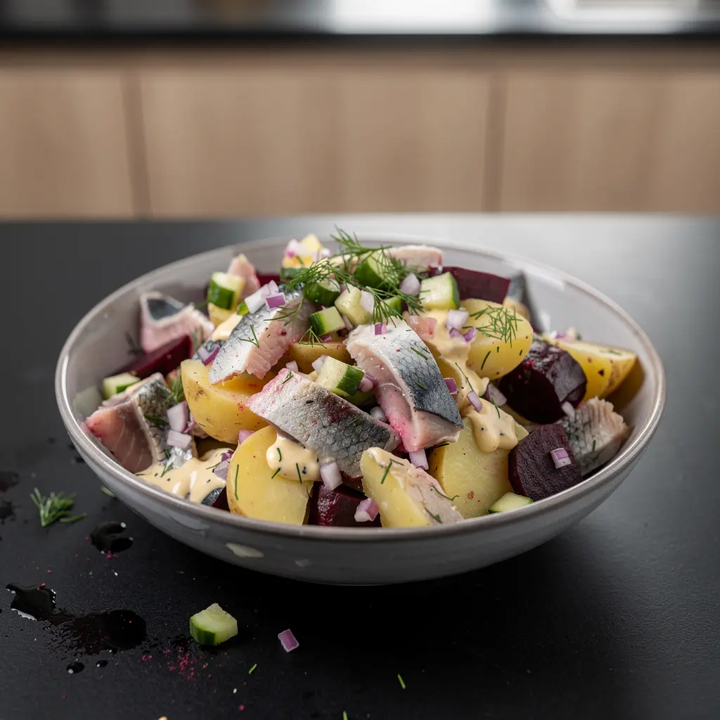 Sałatka śledziowa Heringssalat po niemiecku