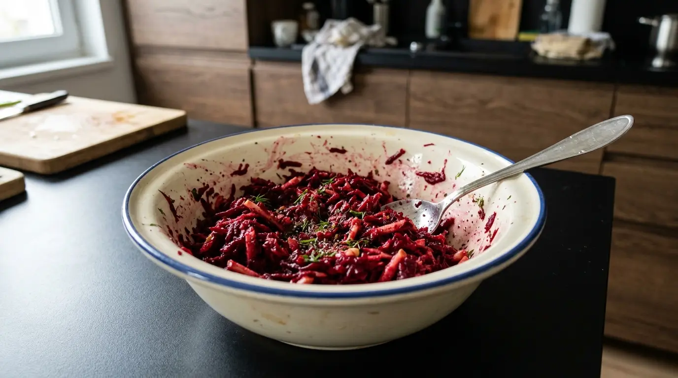 Sałatka z buraków, jabłka i chrzanu